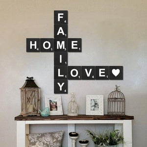 TenXVI Designs - Family Home Love Black Decorative Square Wooden Letters 5