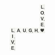 Load image into Gallery viewer, TenXVI Designs - Live Laugh Love White Decorative Square Wooden Letters 5&quot;x5&quot;