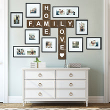 Load image into Gallery viewer, TenXVI Designs - Family Home Love Brown Decorative Square Wooden Letters 5&quot;x5&quot;