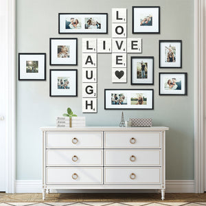 TenXVI Designs - Live Laugh Love White Decorative Square Wooden Letters 5"x5"