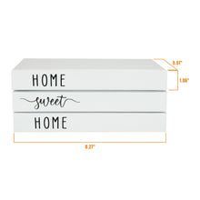 Load image into Gallery viewer, TenXVI Designs - Home Sweet Home Decorative White Hardcover Books, Set of 3