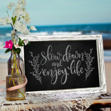 Load image into Gallery viewer, TenXVI Designs 11x17&quot; Rustic White Chalkboard Sign and 8-Pack TenXVI Designs Vibrant Liquid Chalk Markers