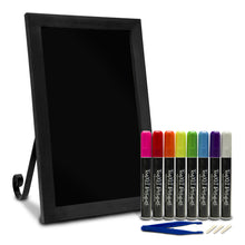 Load image into Gallery viewer, TenXVI Designs 11x17&quot; Black Chalkboard Sign and 8-Pack TenXVI Designs Vibrant Liquid Chalk Markers