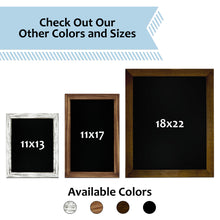 Load image into Gallery viewer, TenXVI Designs 11x13&quot; Torched Wood Chalkboard Sign